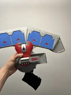 Yu-Gi-Oh! Duel Disk Launcher Gray Blue Red Plastic Card Game Accessory - Image 2