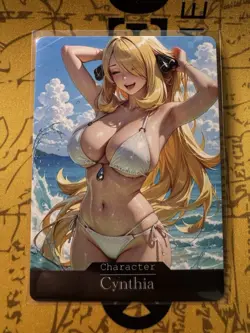 Cynthia Pokemon ACG Goddess Story Waifu Anime Custom Card - Image 1