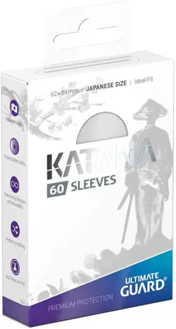 60 Ultimate Guard Katana White Japanese Small Card Sleeves - Image 1