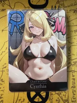 Cynthia Pokemon ACG Goddess Story Waifu Anime Custom Card - Image 1