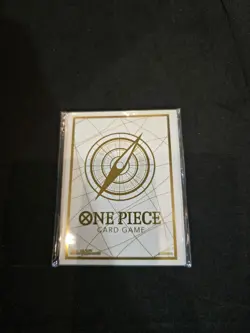 One Piece Card Game TCG Trading white gold BANDAI OFFICIAL Card Sleeves 10PCs - Image 1
