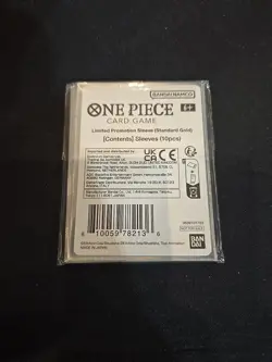 One Piece Card Game TCG Trading white gold BANDAI OFFICIAL Card Sleeves 10PCs - Image 2