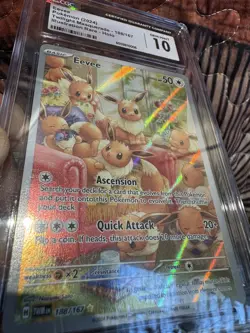 CGC 10 GEM MINT Eevee 188/167 Illustration Rare Pokemon Card Twilight Mascarade - Image 3