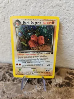 Dark Dugtrio - Holo Rare 6/82 Team Rocket Pokemon Card - Image 1