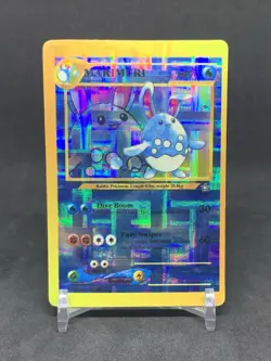 Azumarill Neo Genesis #190 Vintage Pokemon Bootleg Sticker Card Holo - Image 1