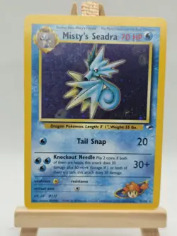 Pokemon TCG Misty's Seadra Prerelease Holo Card WOTC Excellent - Image 1