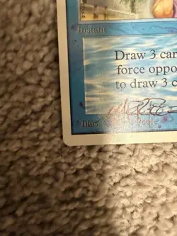 Magic the Gathering MTG Ancestral Recall Unlimited Card Signed - Image 5