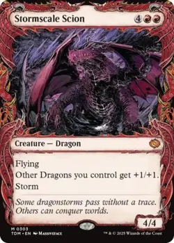 Stormscale Scion (Showcase) -Foil Near Mint MTG Tarkir: Dragonstorm - Image 1