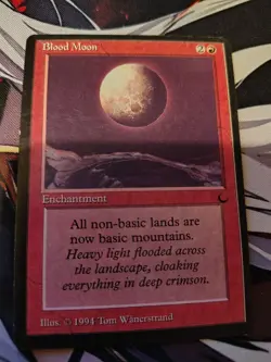 vintage magic the gathering Blood Moon the dark rare lp - Image 3