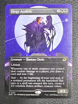 Elegy Acolyte (Borderless) 293 NM Normal R MTG Magic Edge of Eternities - Image 1