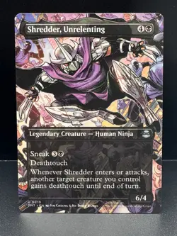 Borderless SHREDDER, UNRELENTING mtg NM-M Teenage Mutant Ninja Turtles Unc - Image 1