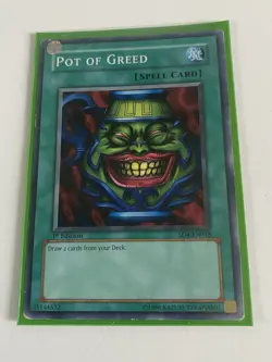Yu-gi-oh! Pot of Greed - SD4-EN018 - Common - 1st Edition Moderately Played - Image 1
