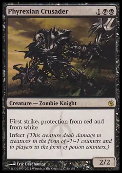 MTG Magic the Gathering Phyrexian Crusader (50/161) Mirrodin Besieged MP - Image 1