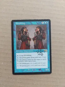 Morphling, Urza's Saga, Blue Rare SIGNED MTG - Image 1