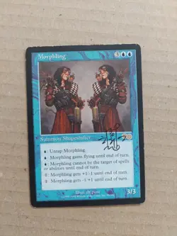 Morphling, Urza's Saga, Blue Rare SIGNED MTG - Image 2