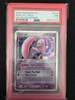 Pokemon PSA 7 Mew ex 100/110 Holon Phantoms Holo - Image 1