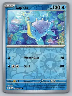 Pokemon TCG SV07: Stellar Crown Lapras 031/142 Reverse Holo - Image 1