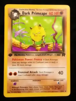 Pokemon TCG Dark Primeape #43 1st Edition Team Rocket - Near Mint - Image 1