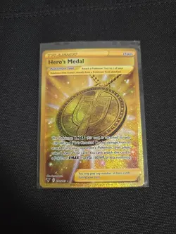 Hero's Medal 201/185 SWSH Vivid Voltage Secret Rare Pokemon - NM - Image 1