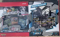 Pokemon Black Bolt White Flare Bundle Sams Club Poster Black Binder Sealed!! - Image 1
