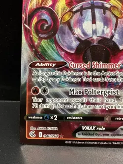 Pokemon NM Holo Chandelure VMAX 040/264 Ultra Rare SWSH08: Fusion Strike - Image 5