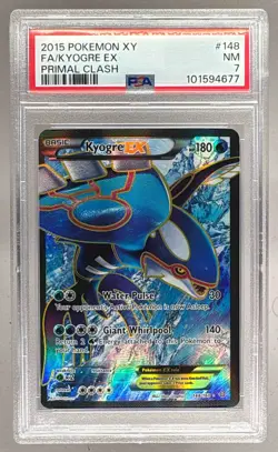 2015 Pokemon XY Primal Clash 148 Kyogre EX PSA 7 101594677 - Image 1