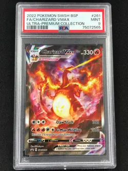 Pokemon 2022 Charizard Vmax Black Star Promo SWSH261 PSA 9 - Image 1