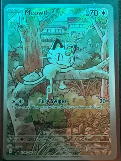 Pokemon Meowth 106/094 – Phantasmal Flames – (Illustration Rare) NM Pack Fresh! - Image 1