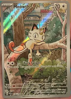 Pokemon Meowth 106/094 – Phantasmal Flames – (Illustration Rare) NM Pack Fresh! - Image 2