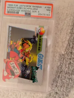 Pokemon Japanese Bandai Carddass Anime Collection #159 Schpielbunk PSA 7 - Image 1