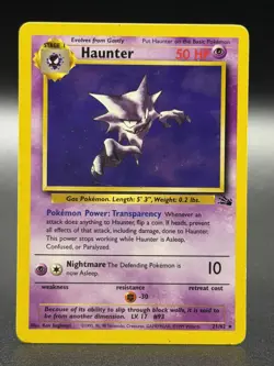 Haunter 21/62 Fossil Regular Vintage WOTC Pokemon TCG - LP/MP - Image 1