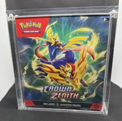 Crown Zenith Booster Bundle New/Sealed in ACRYLIC CASE Pokemon TCG 1 day ship - Image 1