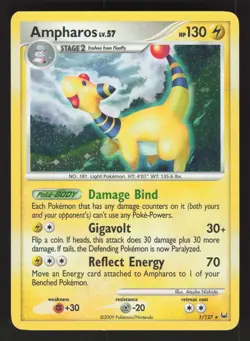 Ampharos 1/127 Holo Pokemon TCG Platinum LP - Image 1