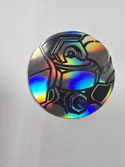 Melmetal Silver Rainbow Holo JUMBO COIN From Pokemon V Battle Deck- COIN ONLY - Image 1