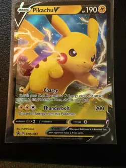 PIKACHU V SWSH061 HOLO P SWORD & SHIELD PROMO POKEMON NM/M - Image 1