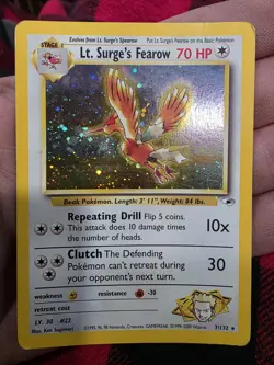 Lt. Surge's Fearow 007/132 Gym Heroes Holo Pokemon - Image 1