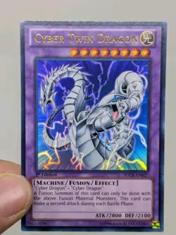 Cyber Twin Dragon - SDCR-EN037 - Ultra Rare - 1st Edition Yugioh! - Image 3