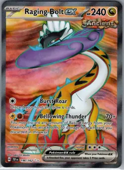 Raging Bolt ex 196/162 SV05: Temporal Forces - Pokemon Card - NM - Image 1