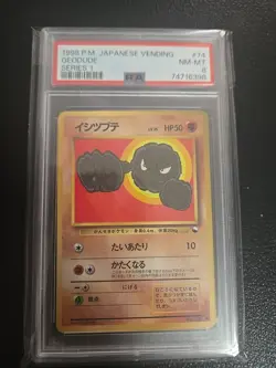 Pokemon PSA 8 NM MINT Geodude 1998 Vending Series 1 Japanese Promo Card - Image 2