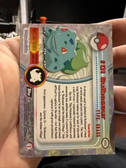 Bulbasaur #01 Topps TV Animation Edition Black Label Pokemon Card - Image 2