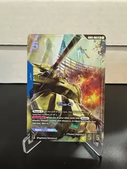 The-O GD03-002 LR+ Alt Art Steel Requiem Gundam TCG Card Game CCG English - Image 1