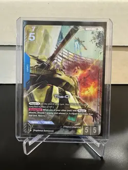 The-O GD03-002 LR+ Alt Art Steel Requiem Gundam TCG Card Game CCG English - Image 2