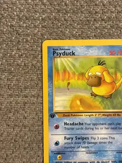 Pokemon TCG Fossil Psyduck Common Card 53/62 1st Edition LP Condition - Image 4