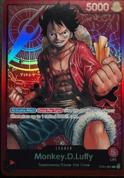 Monkey.D.Luffy ST01-001 One Piece Card Game Starter Deck 1 leader Foil bonus - Image 1