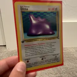 Pokemon Ditto Fossil Rare 1st Edition Card 3/62 50 HP Wizards of the Coast - Image 1