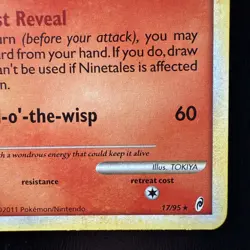 FREE SHIPPING Ninetales - 17/95 (Call of Legends) - NONHOLO Pokemon Card 2011 - Image 4