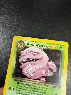 Pokemon WOTC 1999 Team Rocket Dark Weezing Rare HOLO Vintage Pokemon Card - Image 2