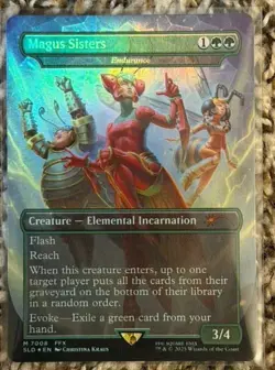 Magus Sisters 7008 Foil Secret Lair Final Fantasy MTG Christina Kraus 2023 - Image 2