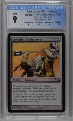 LOXODON WARHAMMER Mirrodin Foil U CGC 9 Q++ MTG [Nostalgium] - Image 1