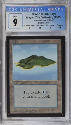 ISLAND (A - Not Tournament Legal) Collectors Ed Intl CGC 9 Q++ MTG [NOS] - Image 1